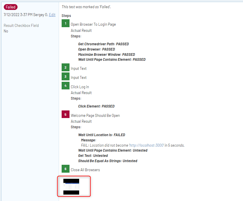 Alt Test results in TestRail