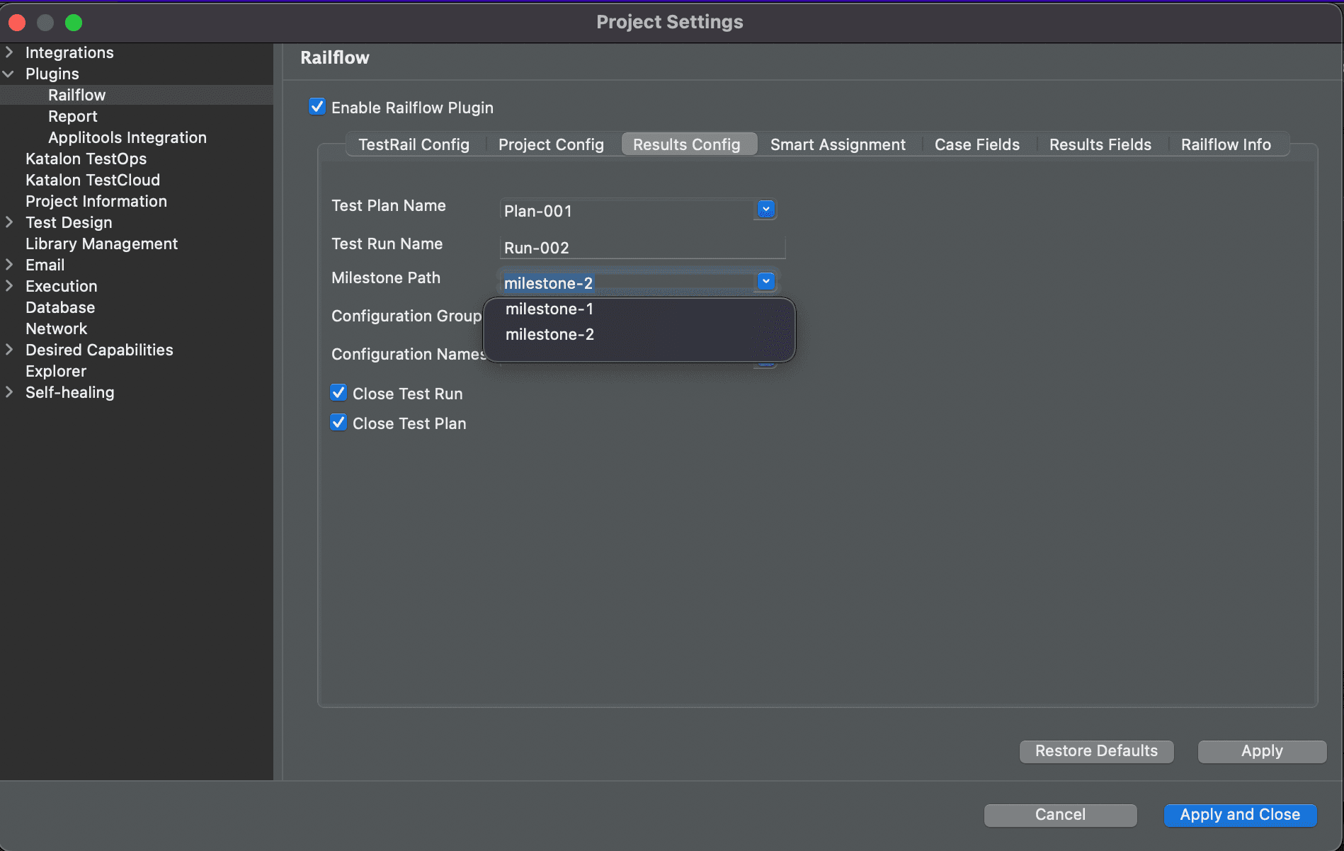results config