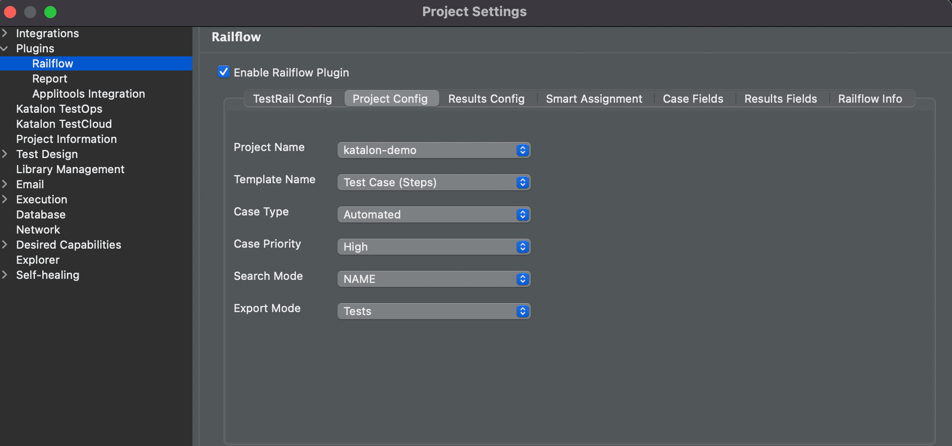 project configuration